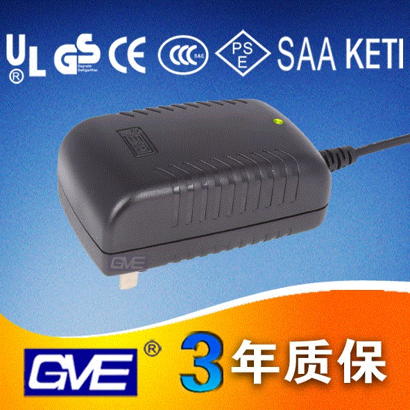 供應12V3A過UL.GS.CCC認證高品質開關電源適配器(GVE品牌)